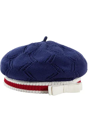 Self-Portrait Kids Textured Knit Beret in .
