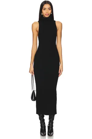 ENZA COSTA Rib Sleeveless Turtleneck Sweater Dress in . Size S, XL.