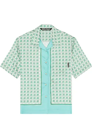 Palm Angels PA Diamonds Bowling Shirt in . Size 50.