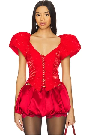 For Love & Lemons Frosted Organza Top in . Size M, S, XL, XS.