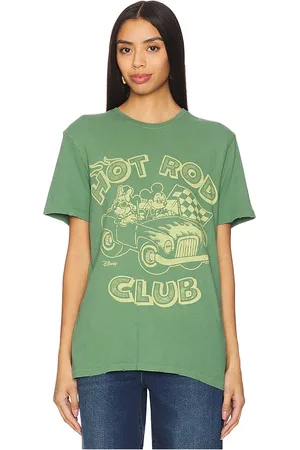 Junk Food Mickey And Minnie Hot Rod T-Shirt in Peridot in . Size M, XS.