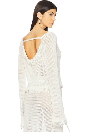 Paris Georgia Fringe Long Sleeve Top in . Size S.