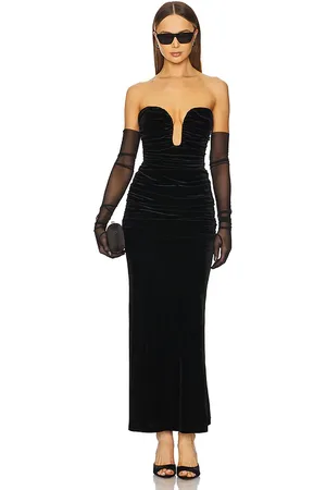 Bardot Elvira Velvet Maxi Dress in . Size 2, 4, 6, 8.
