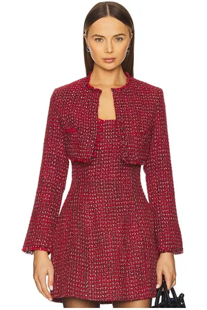 Bardot Karoline Boucle Cropped Jacket in . Size 12, 2, 4, 6, 8.