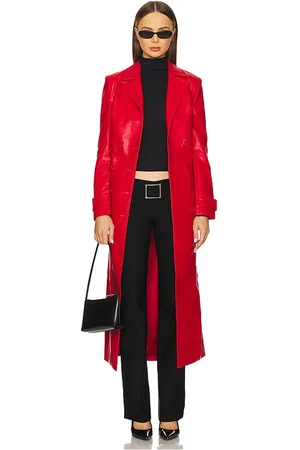 Bardot X REVOLVE Faux Leather Longline Coat in . Size S, XS.