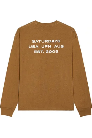 Saturdays NYC Max Weight Long Sleeve Tee in . Size M, S, XL/1X.