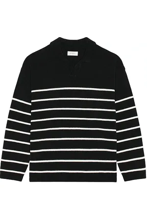 Saturdays NYC Mole Yarn Stripe Skipper Knit Polo in . Size M, S, XL/1X.