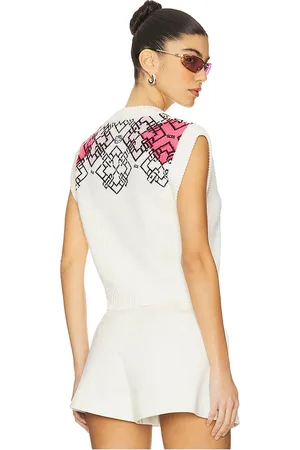 GCDS Hello Kitty Argyle Gilet in . Size M, S, XS.