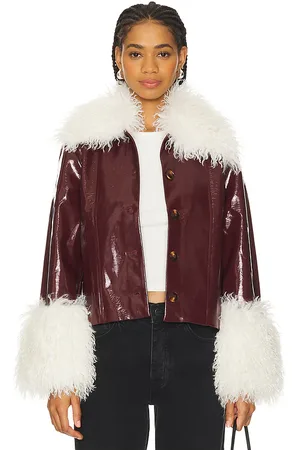 KITRI Bonnie Faux Fur Vinyl Jacket in . Size M, S, XS.