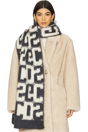 GCDS Monogram Scarf in Black, White.
