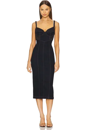 Free People X REVOLVE Caitlin Denim Midi Dress in . Size S.