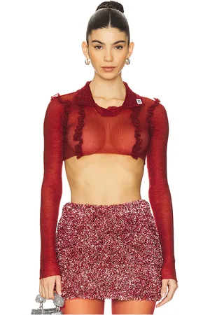 GCDS Celluloid Knit Crop Polo in . Size XS.