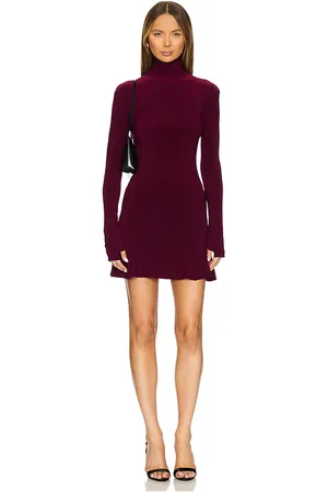 Norma Kamali X REVOLVE Long Sleeve Turtleneck Fishtail Mini Dress in . Size M, S, XL, XS.