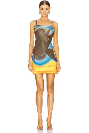 Diesel Hoppyn Dress in Brown,Yellow,Orange,Blue. Size S.