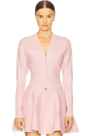 FLEUR DU MAL Knit Zip Bustier Cardigan in . Size S, XS.