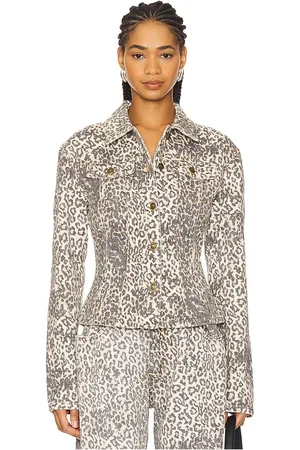 Lioness Rider Denim Jacket in . Size M, S, XS, XXS.