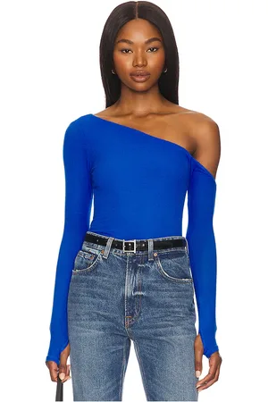 Michael Lauren Magdalino Asymmetrical Fitted Cold Shoulder Long Sleeve Top in . Size M, S, XL, XS.