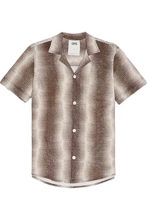 Oas Merlot Echo Cuba Net Shirt in . Size S, XL/1X.
