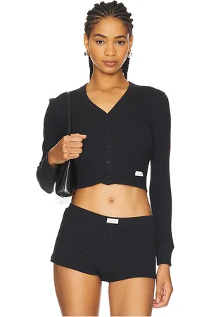 Alexander Wang Hotfix Long Sleeve Waffle Cardigan in . Size S, XS.
