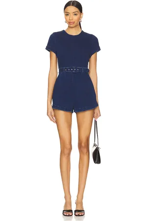 Free People X REVOLVE Charlotte Denim Romper in . Size M, S, XS.