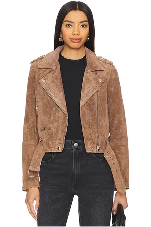 BLANK NYC Coffee Bean Suede Cropped Moto Jacket in . Size XS.