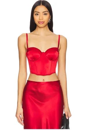 FLEUR DU MAL Cropped Hamptons Bustier in . Size S, XS.