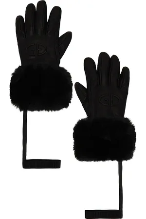 Goldbergh Lady Leather Embossed Logo Mittens in . Size 7, 7.5.
