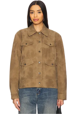 Free People Night Ranch Faux Leather Jacket In Antique Bronze in . Size M, S, XL, XS.
