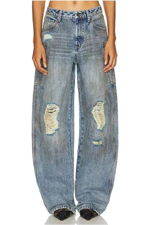 AFRM Bexley High Rise Chippy Barrel Pant in . Size 28.