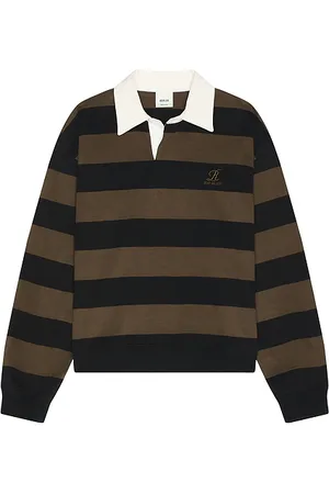AGOLDE X RSVP Gallery Rugby in Olive, Black. Size XL/1X.