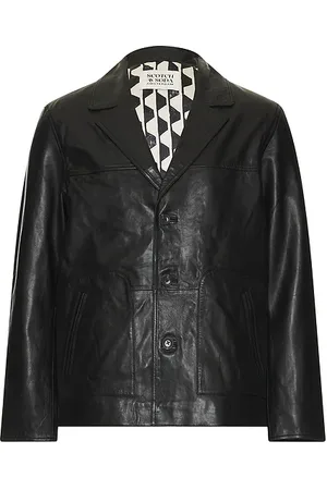 Scotch&Soda Leather Blazer Jacket in . Size M, S.