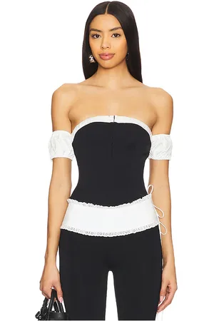 MORE TO COME Caitlyn Off Shoulder Top in . Size M, S, XL, XS, XXS.
