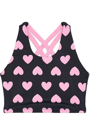 Beach Riot Kids Little Clementine Top in Black,Pink. Size 5/6.