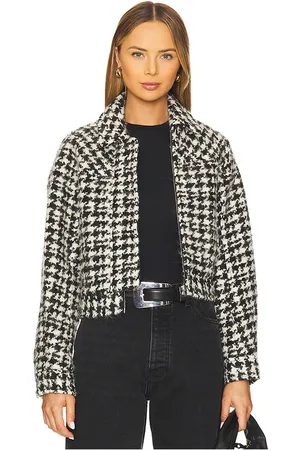 IRO Winna Jacket in Black, White. Size 36/4, 40/8.