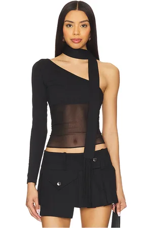 Nii hai Asymmetric Neck Tie Top in . Size M, S, XS.