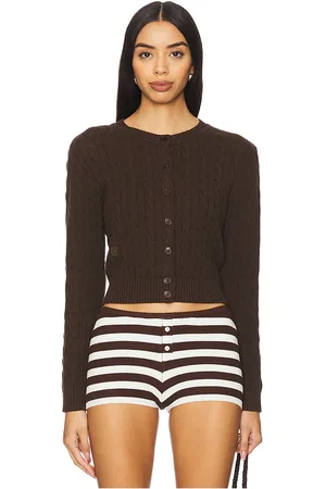 Frankies Bikinis Dudley Cable Knit Cardigan in . Size M, S, XS.