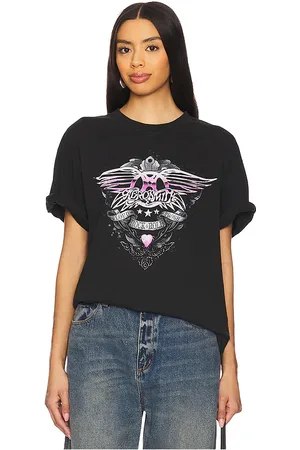 Philcos Aerosmith Pink Chrome Boxy Tee in . Size M, S, XL/1X.