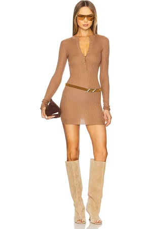The Attico Long Sleeve Mini Dress in . Size 40, 42, 44.