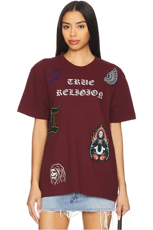True Religion Short Sleeve Patch Embro Tee in . Size M, S, XL/1X, XXL/2X.
