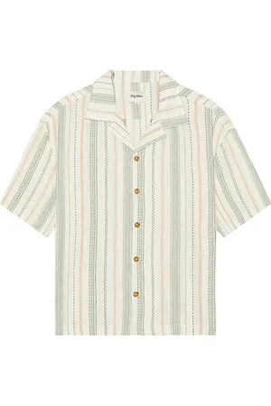 Rhythm Relaxed Stripe Short Sleeve Shirt in . Size XL/1X.