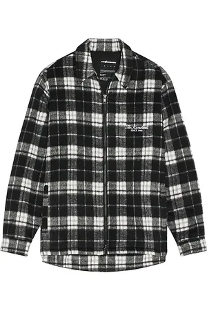 The Hundreds Seville Plaid Woven Shirt in Black,Grey. Size M, S, XL/1X.