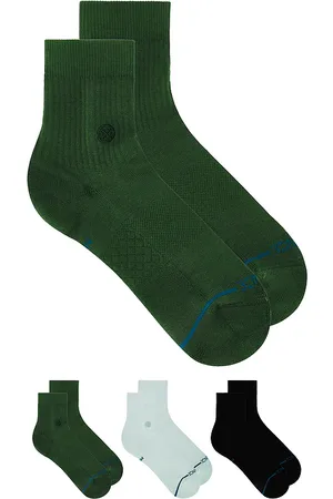 Stance Icon Quarter 3 Pack Socks in . Size M.