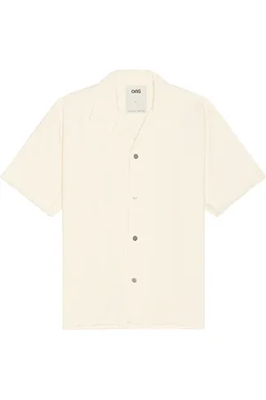 Oas Ecru Bodega Canvas Shirt in . Size M, S, XL/1X.