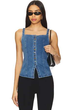 Free People A Moment In Time Denim Vest in . Size M, S, XL, XS.