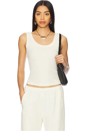 ENZA COSTA Puckered Tank Top in . Size M, S, XL, XS.
