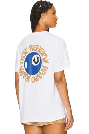 True Religion Short Sleeve Puff Ball Tee in . Size M, S, XL/1X, XXL/2X.