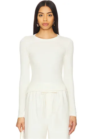 ENZA COSTA Rib Long Sleeve Crew Tee in . Size XS.