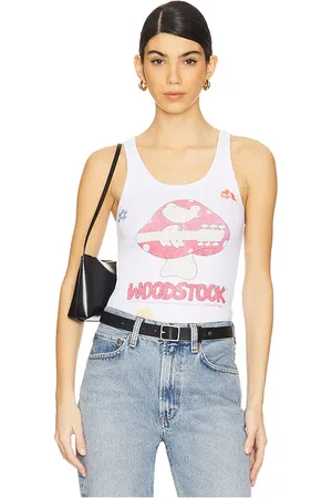 LAUREN MOSHI Esmerelda Woodstock Shrooms Tank Top in . Size M, S, XL, XS.
