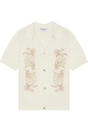 Central Park West Embroidered Buttondown Shirt in . Size M, S, XL/1X.