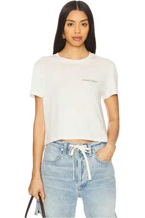 Favorite Daughter Cropped Collegiate Tee in . Size M, S, XL, XS.